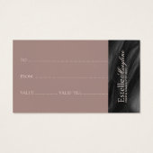 Elegante moderne groene bruine foto haar studio visitekaartje (Achterkant)