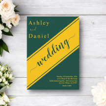 Elegante moderne groene en gouden delicate bruilof