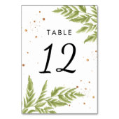 Elegante Moderne Groene en Gouden Huwelijk Kaart (Achterkant)