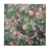 Elegante moderne groene en gouden kiezel tegeltje (Voorkant)