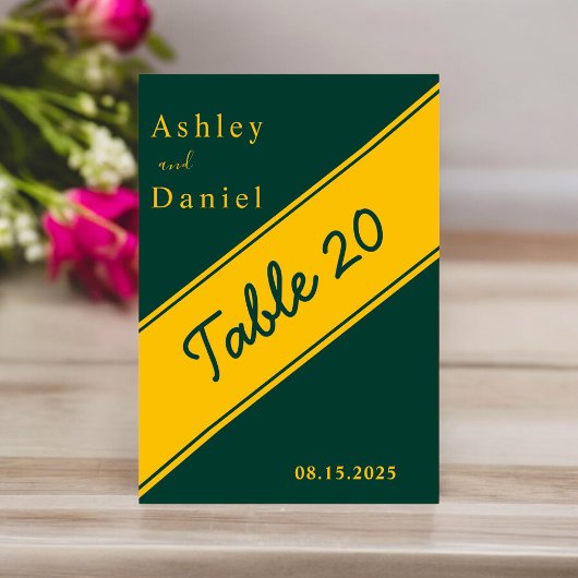 Elegante moderne groene en gouden luxe chique brui kaart