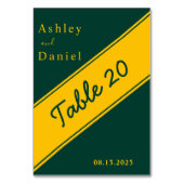 Elegante moderne groene en gouden luxe chique brui kaart (Voorkant)