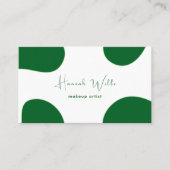 Elegante Moderne Groene Minimalist Visitekaartje (Voorkant)