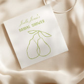 Elegante moderne groene perfecte peper bruiloftsbo servet