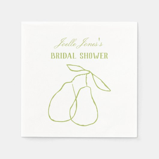 Elegante moderne groene perfecte peper bruiloftsbo servet (Voorkant)