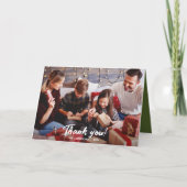 Elegante moderne groene vakantiefoto dank u kaart (Voorkant)