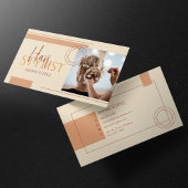 Elegante moderne haarstyliste kapsalon visitekaartje