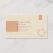 Elegante moderne haarstyliste kapsalon visitekaartje (Achterkant)