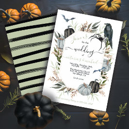 Elegante moderne Halloween bruiloft Kaart