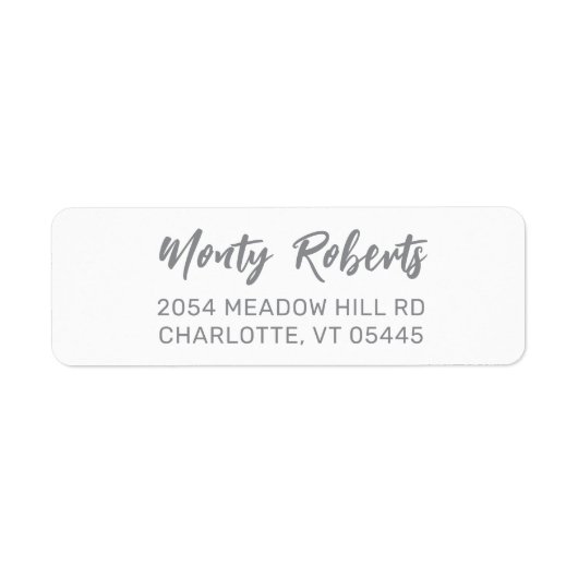 Elegante moderne hand geschetst | Retouradres Etiket (Voorkant)