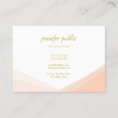 Elegante moderne handgeschreven gouden naam Profes Visitekaartje (Achterkant)