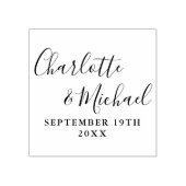 Elegante moderne handtekening scriptie bruiloft rubberstempel (Afrduk)