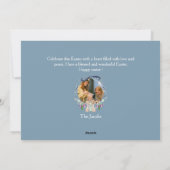 Elegante moderne Happy Easter Eggs, familie 6 foto Feestdagenkaart (Achterkant)