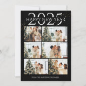 Elegante moderne Happy New Year fotocollage Feestdagenkaart (Voorkant)