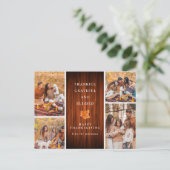 Elegante moderne Happy Thanksgiving Herfst 4 Foto Feestdagenkaart (Staand voorkant)
