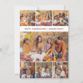 Elegante moderne Happy Thanksgiving herfstfoto Feestdagenkaart (Voorkant)