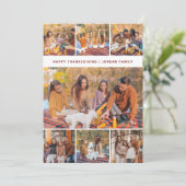 Elegante moderne Happy Thanksgiving herfstfoto Feestdagenkaart (Staand voorkant)