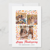 Elegante moderne Happy Thanksgiving herfstfoto Feestdagenkaart (Voorkant)