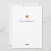 Elegante moderne Happy Thanksgiving herfstfoto Feestdagenkaart (Achterkant)