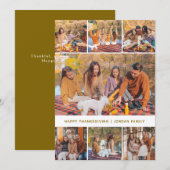 Elegante moderne Happy Thanksgiving herfstfoto Feestdagenkaart (Voorkant / Achterkant)