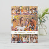 Elegante moderne Happy Thanksgiving herfstfoto Feestdagenkaart (Staand voorkant)