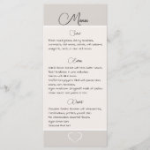 Elegante moderne hart bruiloft Silhouette Collecti Menu (Voorkant)