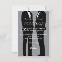 Elegante Moderne HBTQ Mannen Grijs Zwart Huwelijk