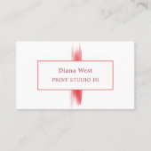 Elegante moderne hedendaagse licht rood visitekaartje (Voorkant)