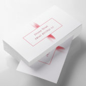Elegante moderne hedendaagse licht rood visitekaartje