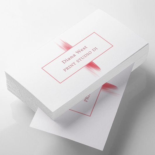 Elegante moderne hedendaagse licht rood visitekaartje