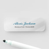 Elegante moderne hedendaagse stijl grijze achtergr naamplaatje (In situ)