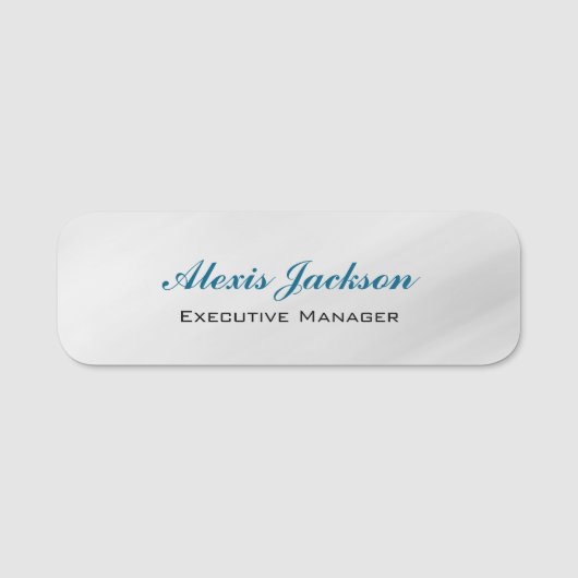 Elegante moderne hedendaagse stijl grijze achtergr naamplaatje (Voorkant)