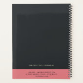 Elegante Moderne Helder Krachtig Rood Roze Fotodie Planner (Achterkant)