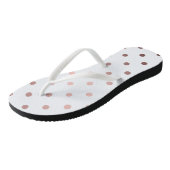 Elegante moderne heldere faux roos gouden polka st teenslippers (Schuin)