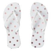 Elegante moderne heldere faux roos gouden polka st teenslippers (Voetbed)