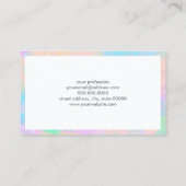 elegante moderne heldere pastelwaterverf visitekaartje (Achterkant)