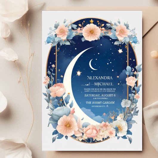Elegante, Moderne Hemelconstellaties Bruiloft Kaart
