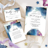Elegante, moderne hemellichamen Huwelijk Kaart
