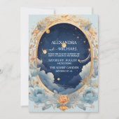 Elegante, moderne hemelse sterrenbeelden bruiloft kaart (Voorkant)