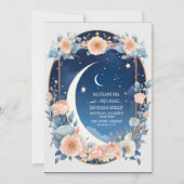 Elegante, moderne hemelse sterrenbeelden bruiloft kaart (Voorkant)