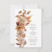 Elegante Moderne Herfst Bruiloft Kaart (Voorkant)
