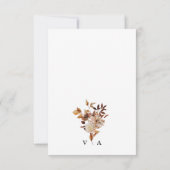 Elegante Moderne Herfst Bruiloft Kaart (Achterkant)