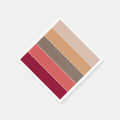 Elegante moderne herfstkleuren gestreept servet (Hoek)