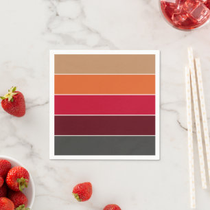 Elegante moderne herfstkleuren gestreept servet