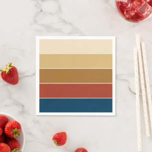 Elegante moderne herfstkleuren gestreept servet