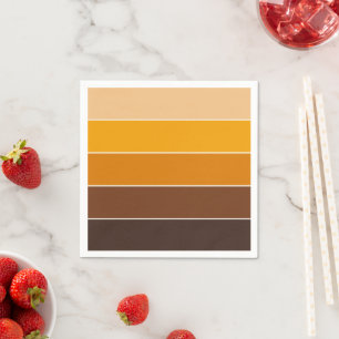Elegante moderne herfstkleuren gestreept servet
