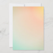 Elegante moderne holografische bruiloft uitnodigin kaart (Achterkant)