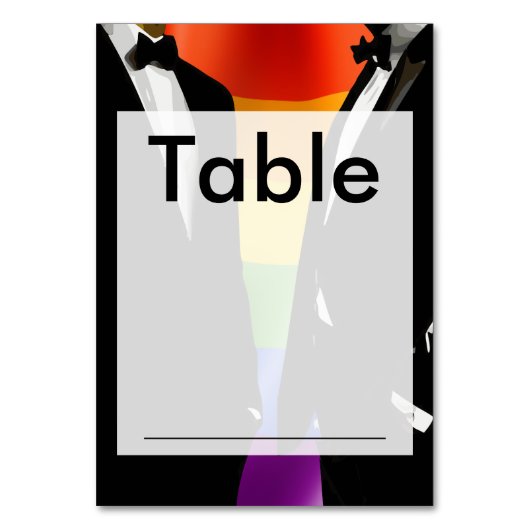 Elegante moderne homoseksuele mannen trouwen regen kaart (Voorkant)