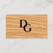 Elegante Moderne Houten Monogram Persoonlijk Visitekaartje (Achterkant)