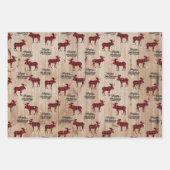 Elegante moderne houthakker eland plaid inpakpapier vel (Voorkant 3)